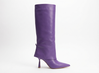 Botte haute violet Synthétique Femme - Audacieuses bottes violettes bout pointu 2