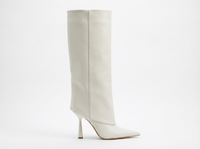 Botte haute blanc Synthétique Femme - Santiags blanches à talon aiguille chic 2
