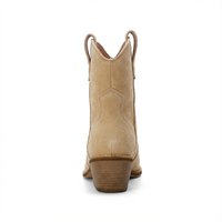 Santiag basse beige Daim Femme - Santiags vintage en daim avec boucles 3