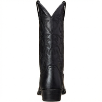 Santiag mi-haute noir Simili Cuir Homme - Broderie western et bout pointu distinctif 5