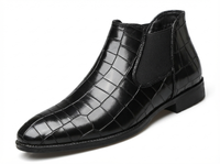Santiag basse noir Simili Cuir Homme - Motif crocodile élégant et moderne 1