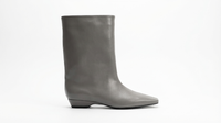 Botte haute gris Simili Cuir Femme - Santiags modernes en simili cuir gris 2