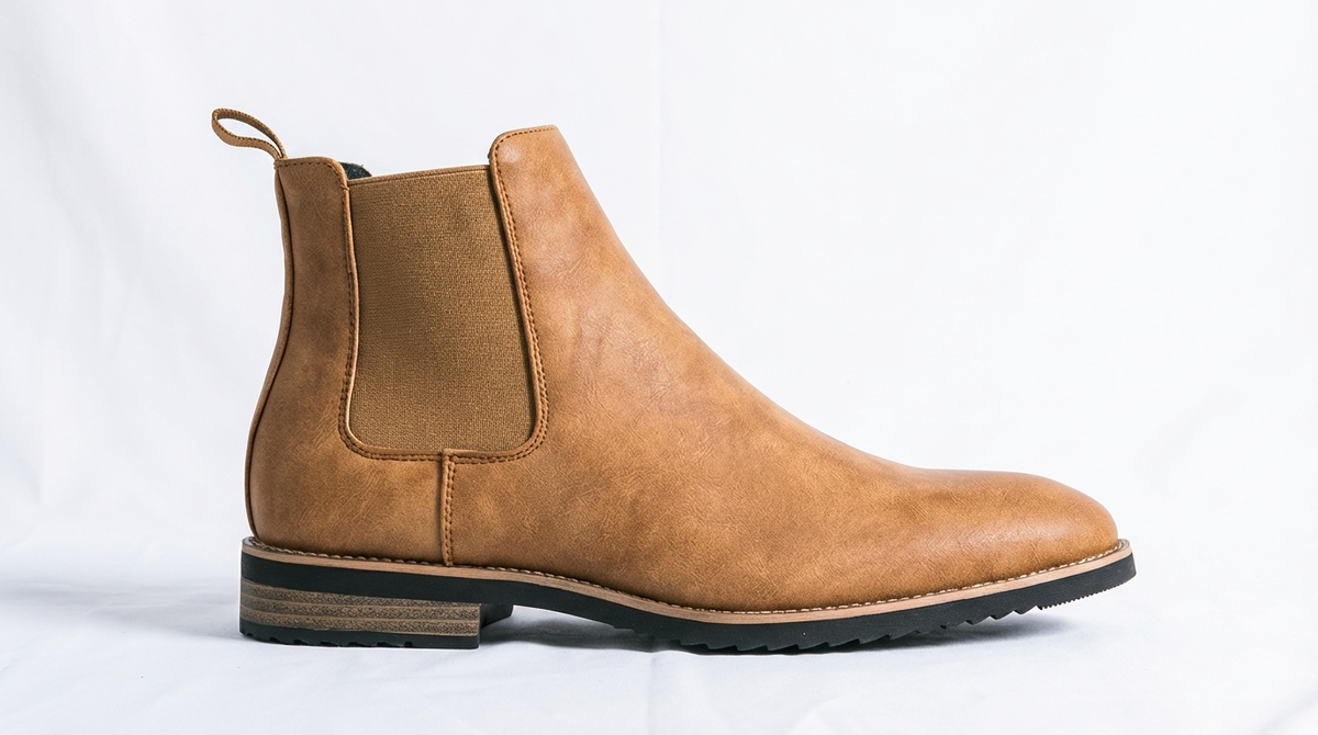 Santiag mi-haute camel Simili Cuir Homme - Élégance discrète avec bout pointu 3