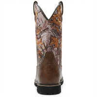 Santiag mi-haute marron Synthétique Homme - Camouflage automnal à coutures discrètes 4