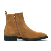 Santiag mi-haute camel Daim Synthétique Homme - Élégance moderne à bout arrondi 2