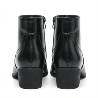 Santiag basse noir Simili Cuir Homme - Chelsea élégante à bout pointu 5