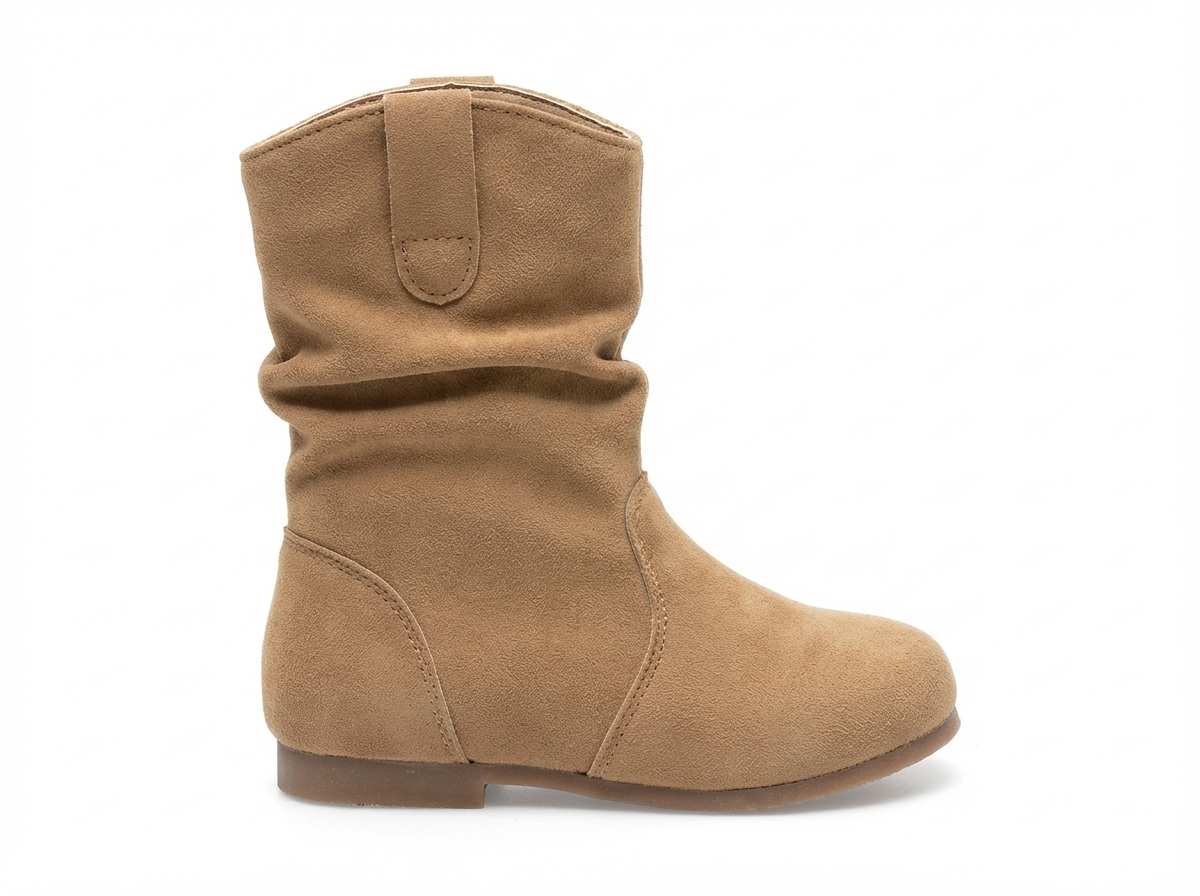 Bottine camel Daim Synthétique Fille - Santiags camel au style western chic 2