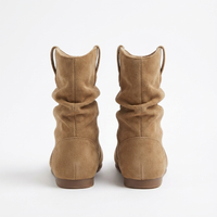 Bottine camel Daim Synthétique Fille - Santiags camel au style western chic 3