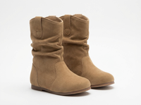 Bottine camel Daim Synthétique Fille - Santiags camel au style western chic 1