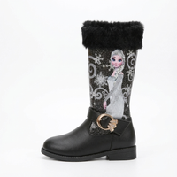 Santiag haute noir Synthétique Fille - Motifs magiques et boucle dorée 2