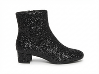 Bottine noir à paillettes Simili Cuir Femme - Santiags pailletées à allure glamour 2
