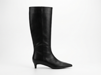 Botte haute noir Synthétique Femme - Santiags noires élégantes à bout pointu 2