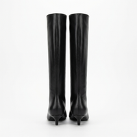 Botte haute noir Synthétique Femme - Santiags noires élégantes à bout pointu 3