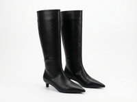 Botte haute noir Synthétique Femme - Santiags noires élégantes à bout pointu 1