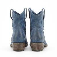 Santiag basse bleu Simili Cuir Femme - Modernes avec pointu chic et élégance 3