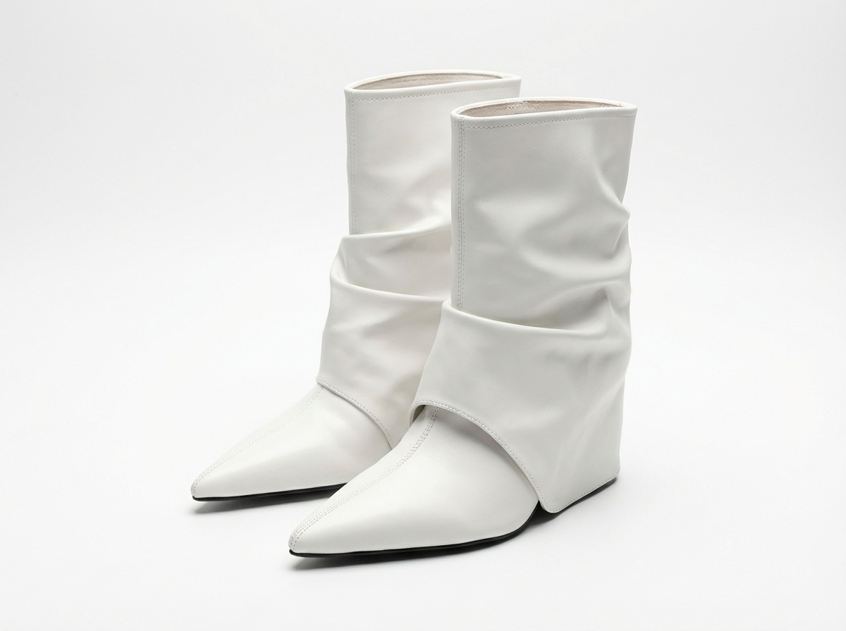 Botte haute blanc Synthétique Femme - Santiags blanches élégantes et modernes