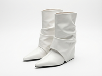 Botte haute blanc Synthétique Femme - Santiags blanches élégantes et modernes 1