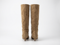Botte haute marron clair Daim Synthétique Femme - Élégance sophistiquée à bout pointu 4