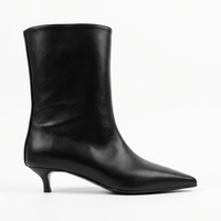 Botte haute noir Simili Cuir Femme - santiags modernisées au design minimaliste 1