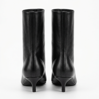 Botte haute noir Simili Cuir Femme - santiags modernisées au design minimaliste 4