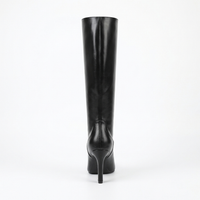 Botte haute noir Synthétique Femme - Élégantes santiags noires à talon fin 3