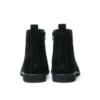 Bottine haute noir Daim Synthétique Homme - Élégance moderne avec fermeture éclair visible 6