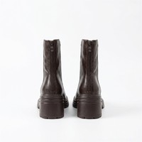 Bottine à talon marron foncé Synthétique Femme - Style western chic avec bout arrondi 3