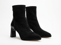 Bottine haute noir Daim Synthétique Femme - Santiags élégantes avec bout pointu chic 1