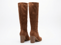 Santiag mi-haute marron Daim Synthétique Femme - Élégance rétro avec bout pointu 5