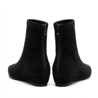 Bottine noir Daim Femme - Bottes santiags chic en daim noir 3