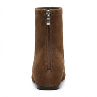 Bottine marron Daim Femme - Bout pointu et fermeture éclair arrière 3