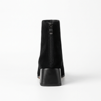 Bottine à talon noir Daim Femme - Santiags noires élégantes et modernes 3