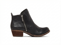 Santiag mi-haute noir Simili Cuir Femme - Design épuré avec fermeture éclair latérale 2