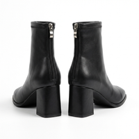 Bottine chelsea noir Simili Cuir Femme - Bout carré moderne et élégant 3