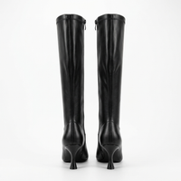 Botte haute noir Simili Cuir Femme - Santiags modernes élégance noire urbaine 3