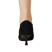 Bottine à talon noir Synthétique Femme - Élégance minimaliste avec courbure sophistiquée 3
